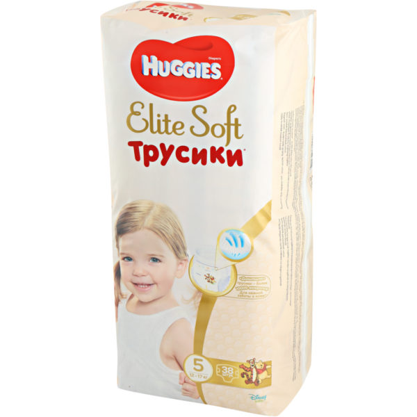 Трусики Huggies XL 5 Elite soft Mega (12-17 кг)  38 шт